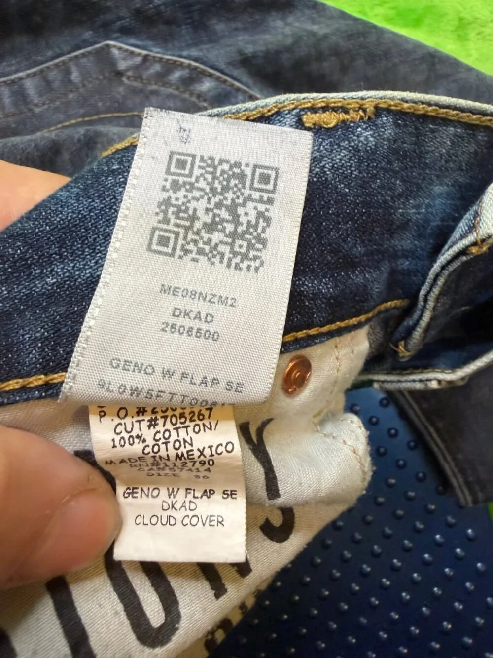 True Religion Geno Relaxed Slim Jeans Cloud Cover Sz 36x30